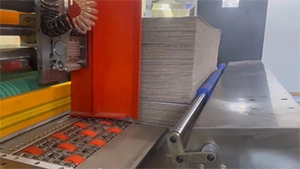 Ligne de découpe rotative rainurage impression flexo haute définition 5 couleurs sur le site d'un client biélorusse